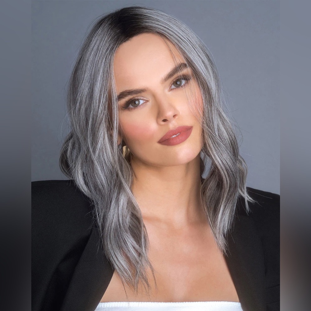 High Heat Mid Wavy Topper Monofilament Synthetic Wiglet Alexander Ginger Brown